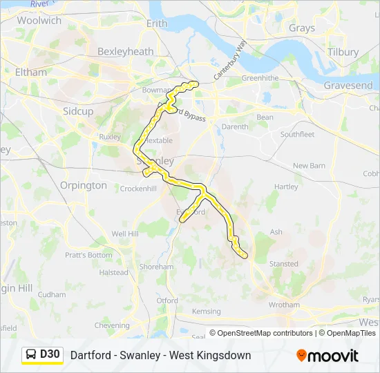 D30 Bus Line Map