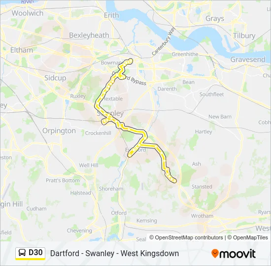 D30 Bus Line Map