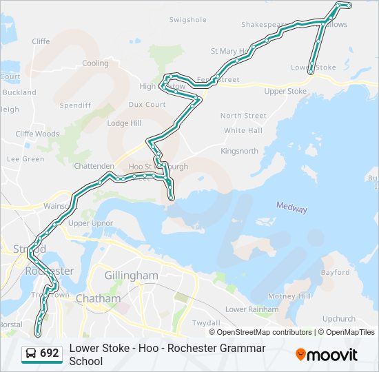 692 Bus Line Map