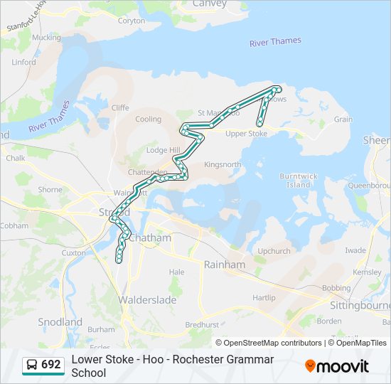 692 Bus Line Map