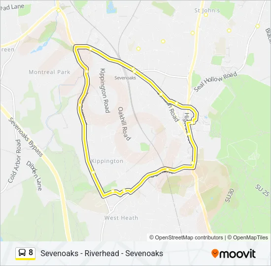 8 Bus Line Map