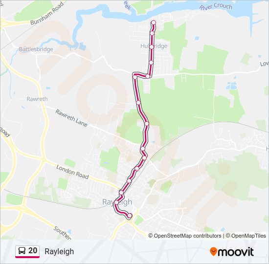 20 Bus Line Map