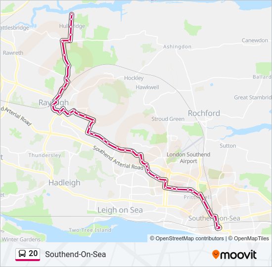 20 Bus Line Map