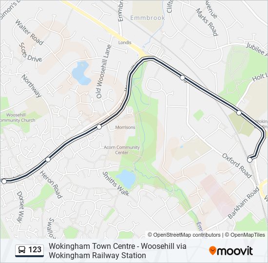 123 bus Line Map