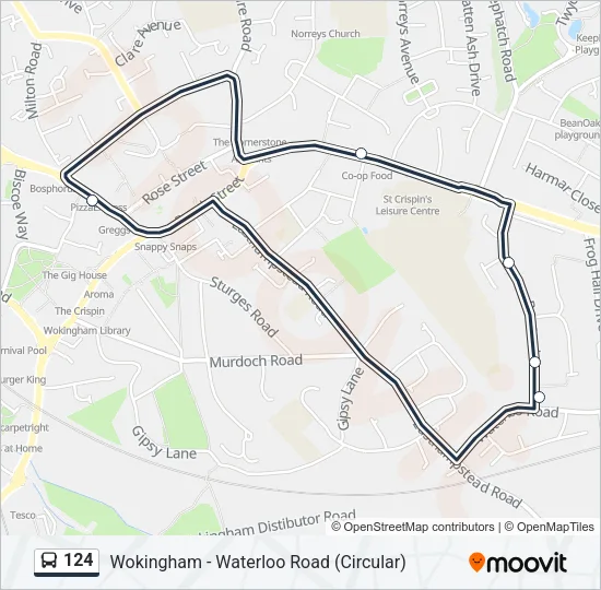 124 Bus Line Map