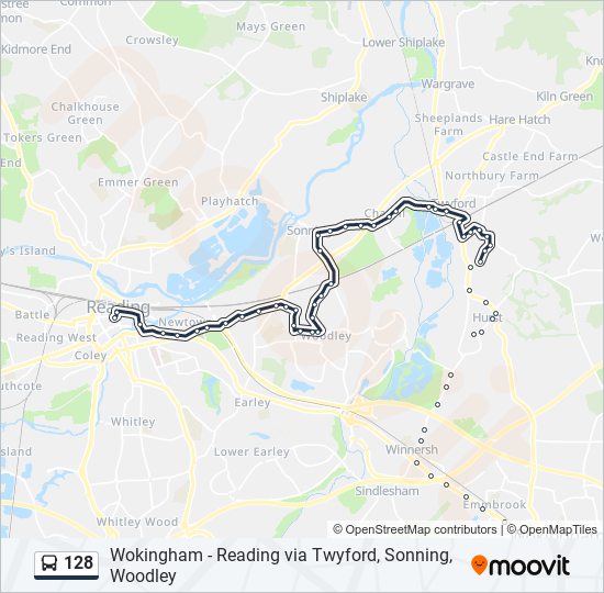 128 bus Line Map