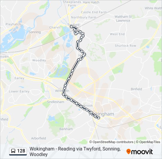 128 Bus Line Map