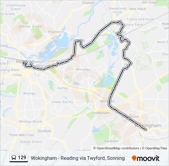 129 Bus Line Map