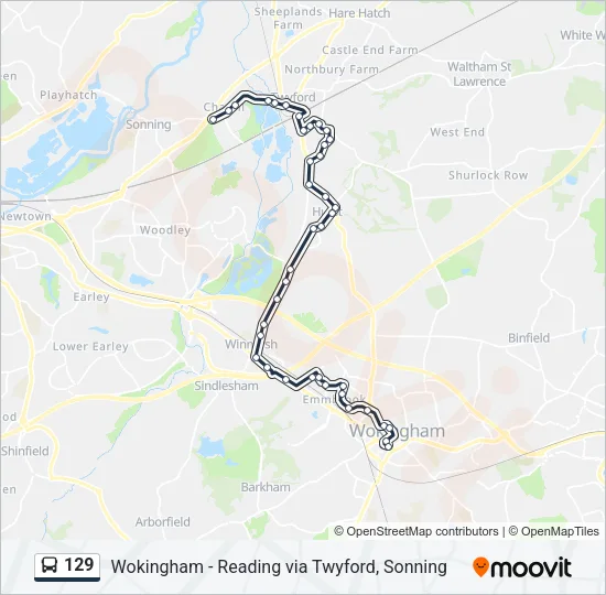 129 Bus Line Map