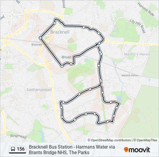 Bus 156 Route Map 156 Route: Schedules, Stops & Maps - Bracknell (Updated)