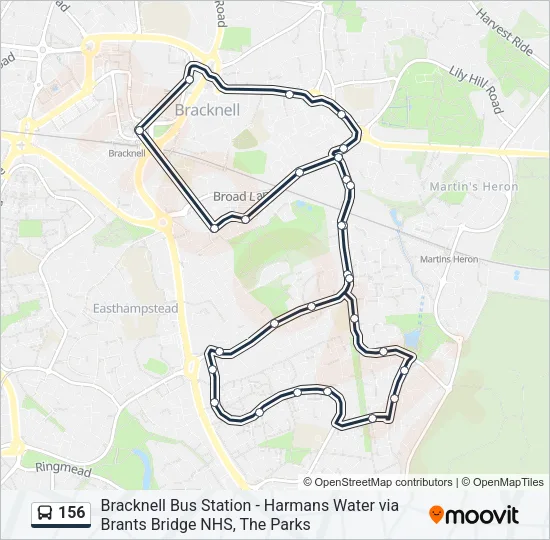 156 Bus Line Map