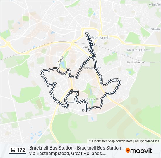 Bus 172 Route Map 172 Route: Schedules, Stops & Maps - Bracknell (Updated)