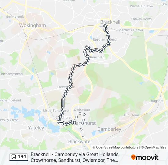194 Bus Line Map