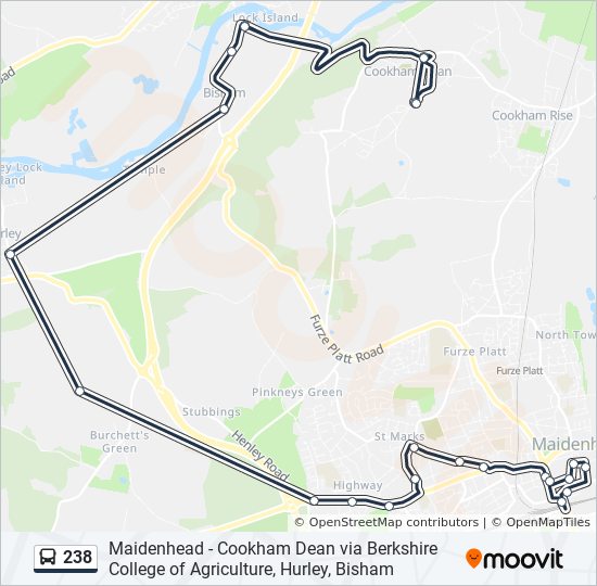 Bus 238 Route Map 238 Route: Schedules, Stops & Maps - Bisham (Updated)