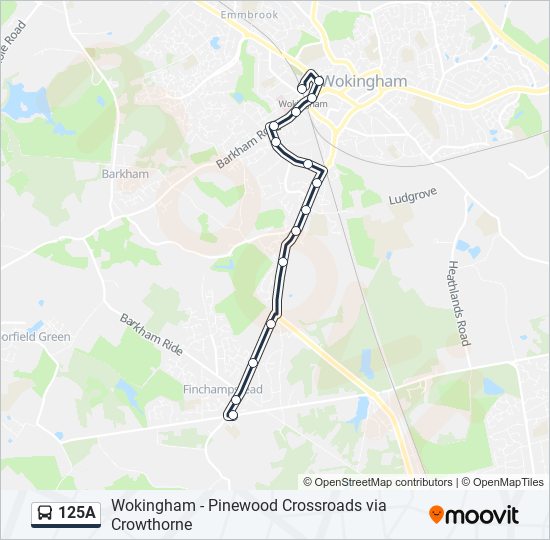 125A bus Line Map