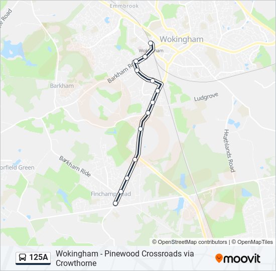 125A bus Line Map