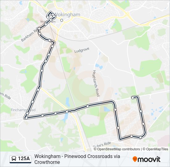 125A Bus Line Map