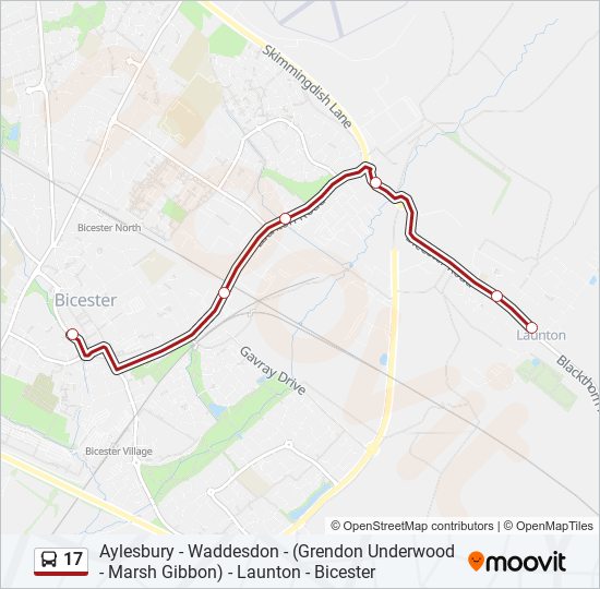 17 Bus Line Map