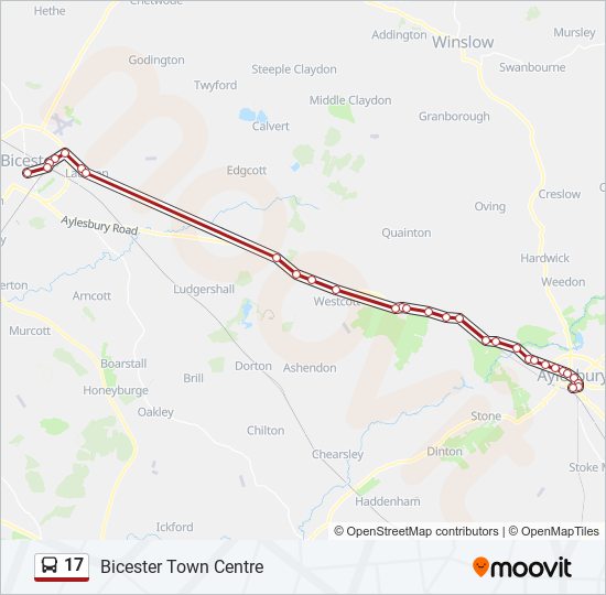 17 Route: Schedules, Stops & Maps - Bicester Town Centre (Updated)