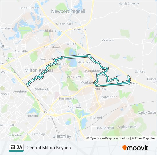 3A Bus Line Map