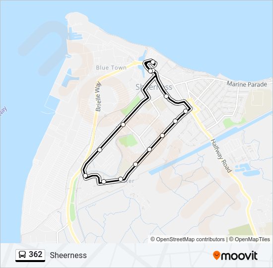 362 Bus Line Map