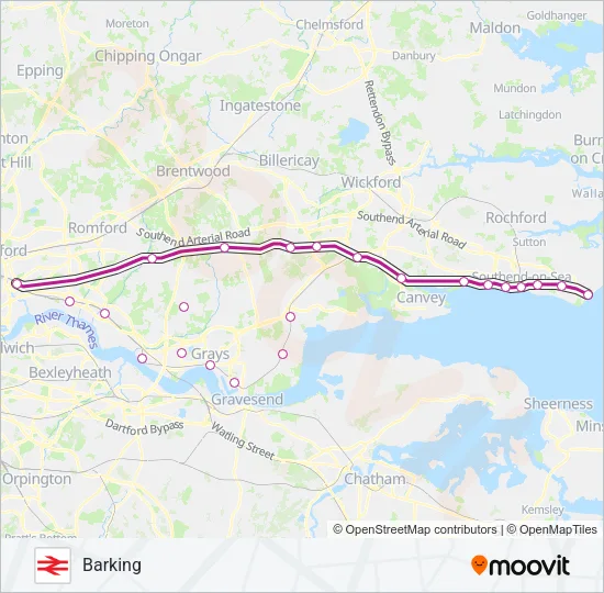 C2C Train Line Map