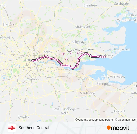 C2C Train Line Map