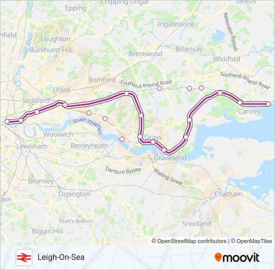 C2C Train Line Map