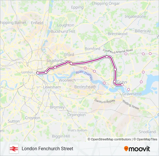 C2C Train Line Map