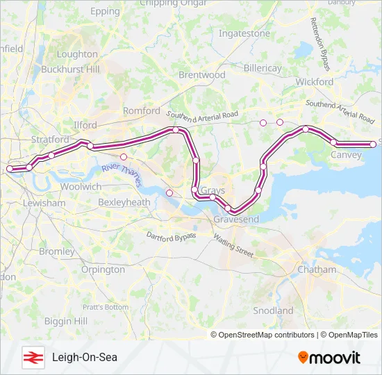 C2C Train Line Map