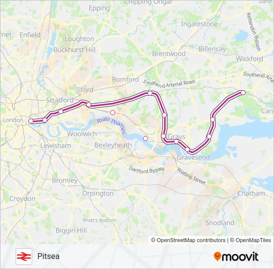 C2C Train Line Map