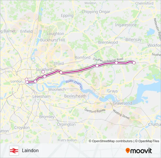 C2C Train Line Map