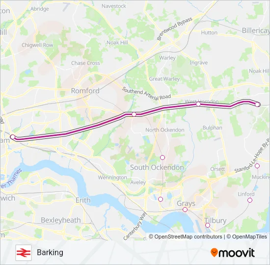 C2C Train Line Map