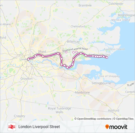 C2C Train Line Map