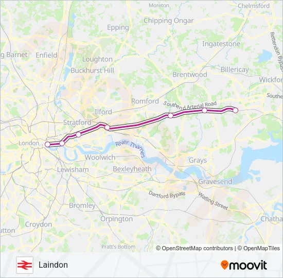 C2C Train Line Map