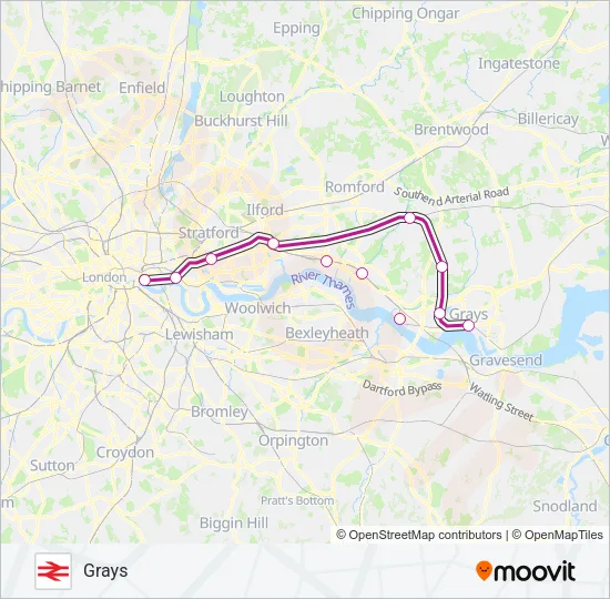 C2C Train Line Map