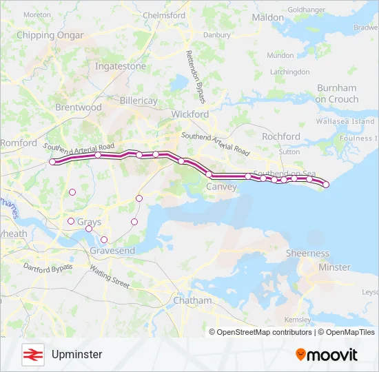 C2C Train Line Map
