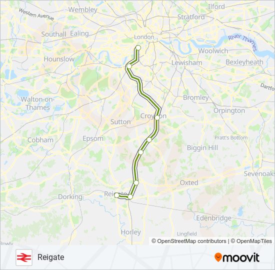 SOUTHERN train Line Map