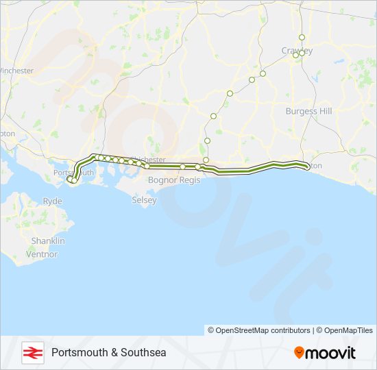 SOUTHERN train Line Map