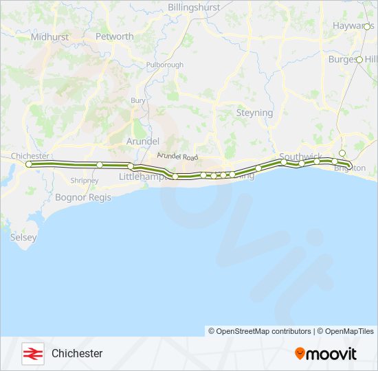 southern Route Schedules Stops Maps Chichester Updated