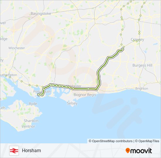 SOUTHERN train Line Map