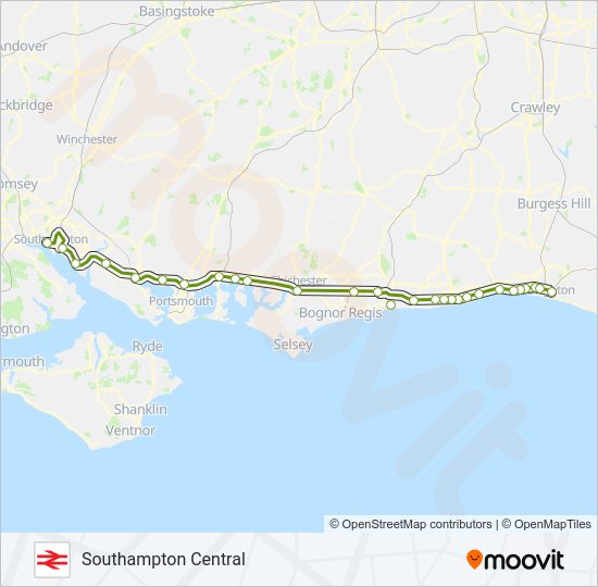 SOUTHERN Train Line Map