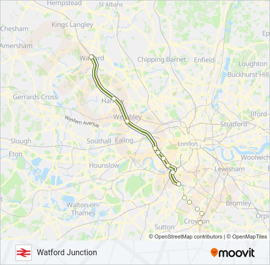 SOUTHERN Train Line Map