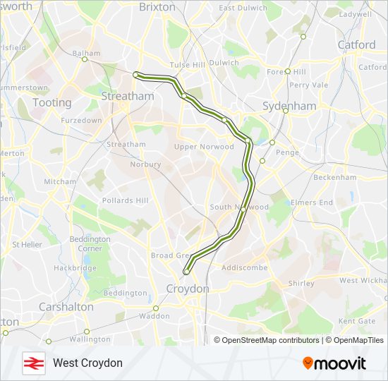 SOUTHERN train Line Map