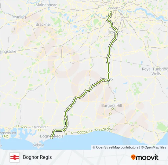 SOUTHERN Train Line Map