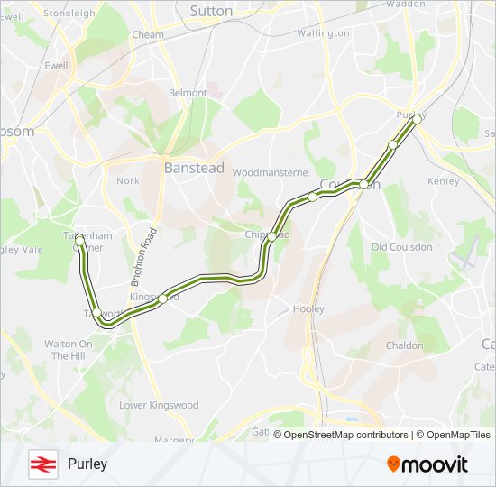SOUTHERN Train Line Map