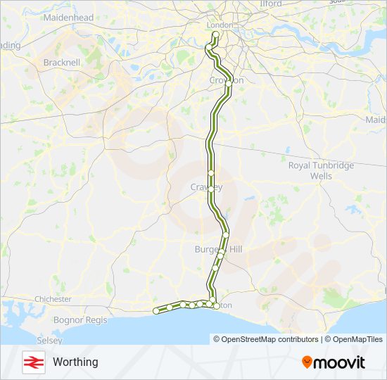 SOUTHERN Train Line Map