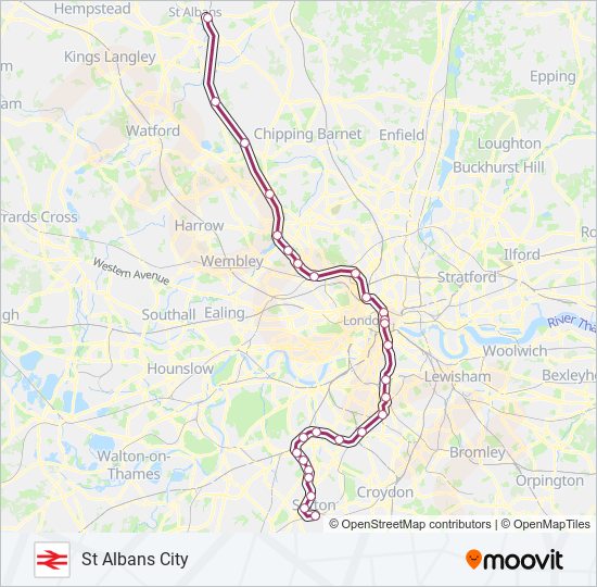 Thameslink Route: Schedules, Stops & Maps - St Albans City (updated)