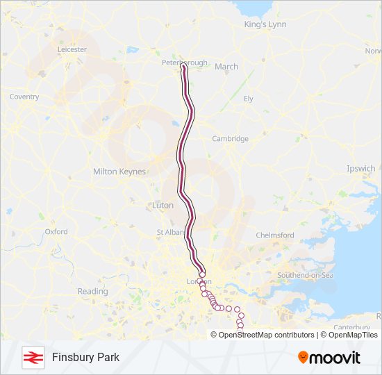 THAMESLINK train Line Map