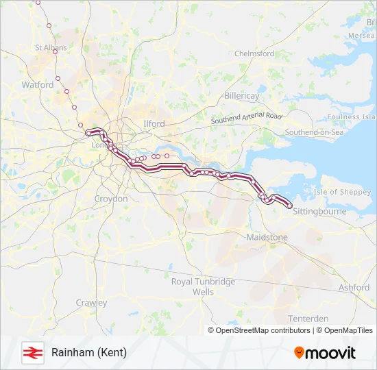 THAMESLINK Train Line Map